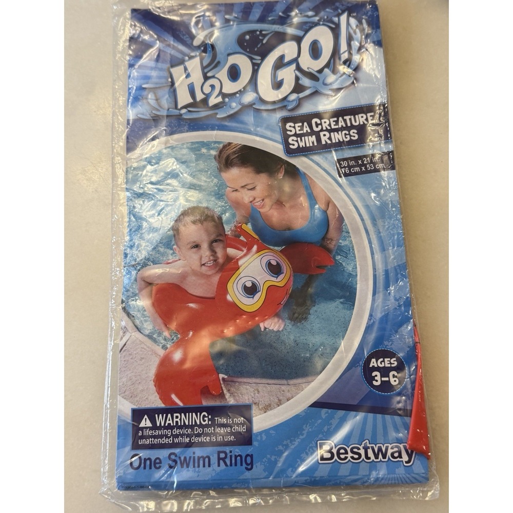 Bestway H2O GO! "Sea Creature Swim Ring" Crab 30" x 21"  Ages 3-6